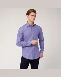 Harmont & Blaine Camicia In Cotone Narrow Fit Blu