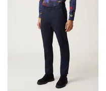 Pantalone Chino Narrow Fit In Cotone Stretch - Uomo Pantaloni Blu Navy