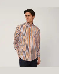 Harmont & Blaine Camicia In Cotone A Righe Arancio