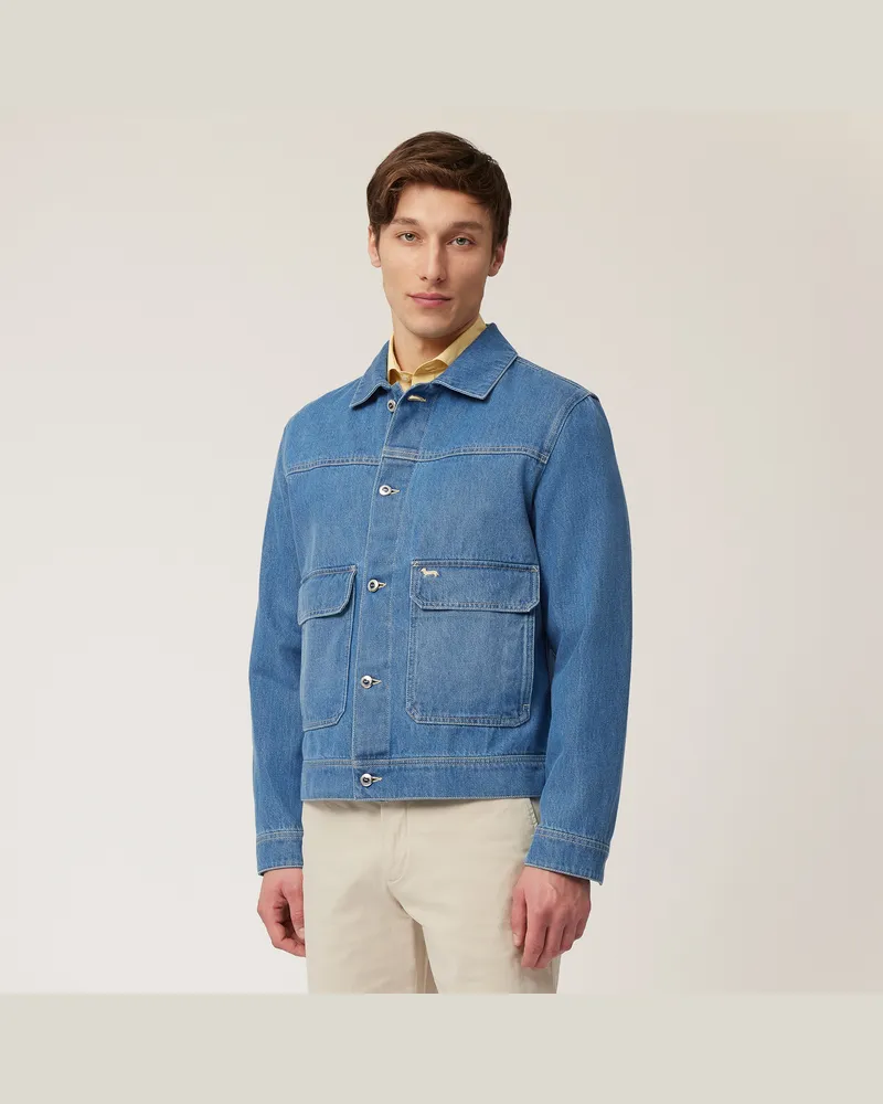 Harmont & Blaine Overshirt In Denim Di Cotone Blu