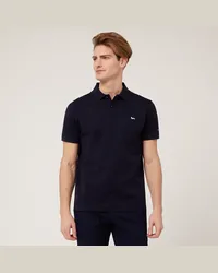 Harmont & Blaine Polo Con Lettering E Logo Blu