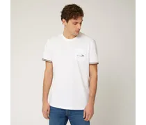 Harmont & Blaine T-Shirt Con Taschino Logato Bianco
