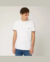 Harmont & Blaine T-Shirt Con Taschino Logato Bianco