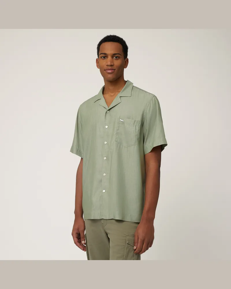 Harmont & Blaine Camicia Bowling Con Bassotto Verde