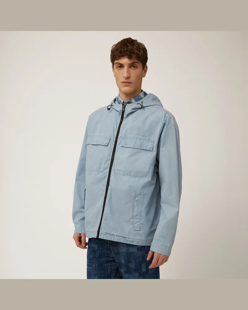 Harmont & Blaine Giubbotto In Cotone Tecnico Celeste