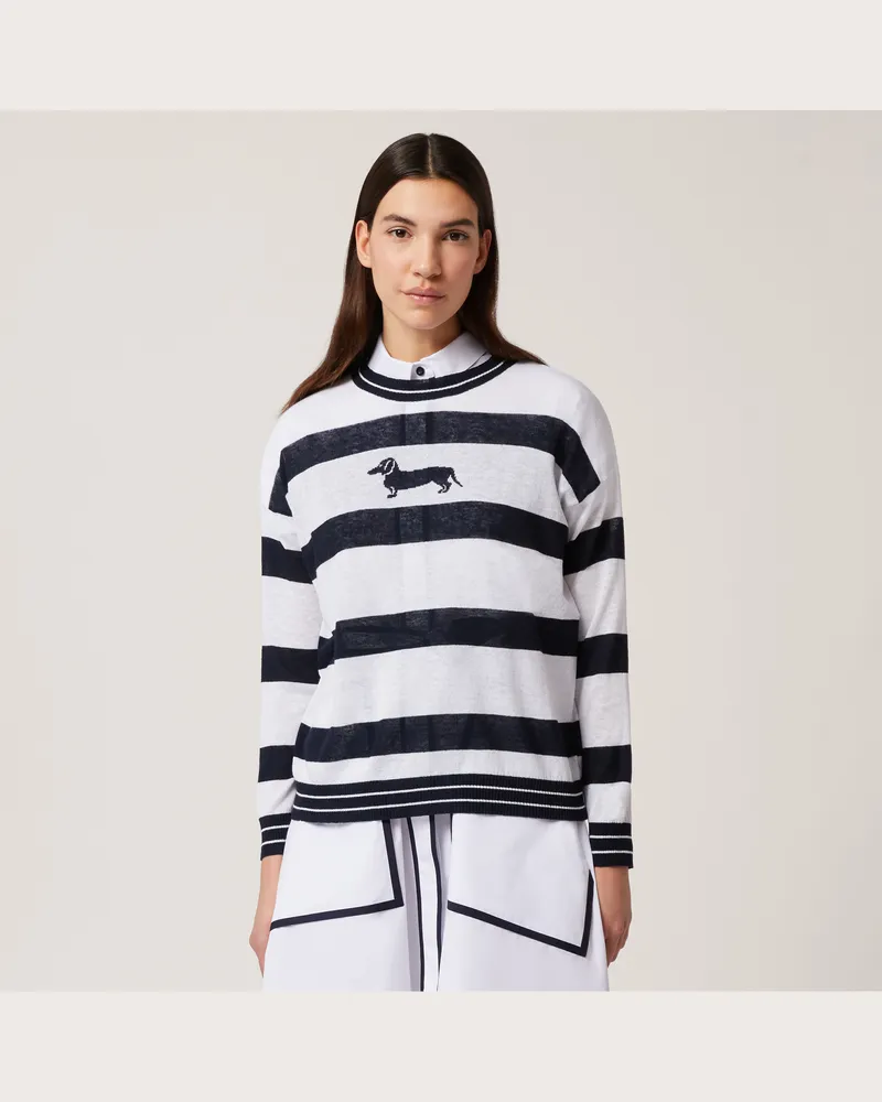 Harmont & Blaine Maglia A Righe Jacquard Blu