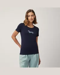 Harmont & Blaine T-Shirt Con Logo Bassotto Blu