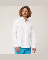 Harmont & Blaine Camicia In Cotone Con Fasce Rigate Bianco