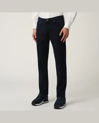 Harmont & Blaine Pantalone Essentials In Cotone Tinta Unita Blu