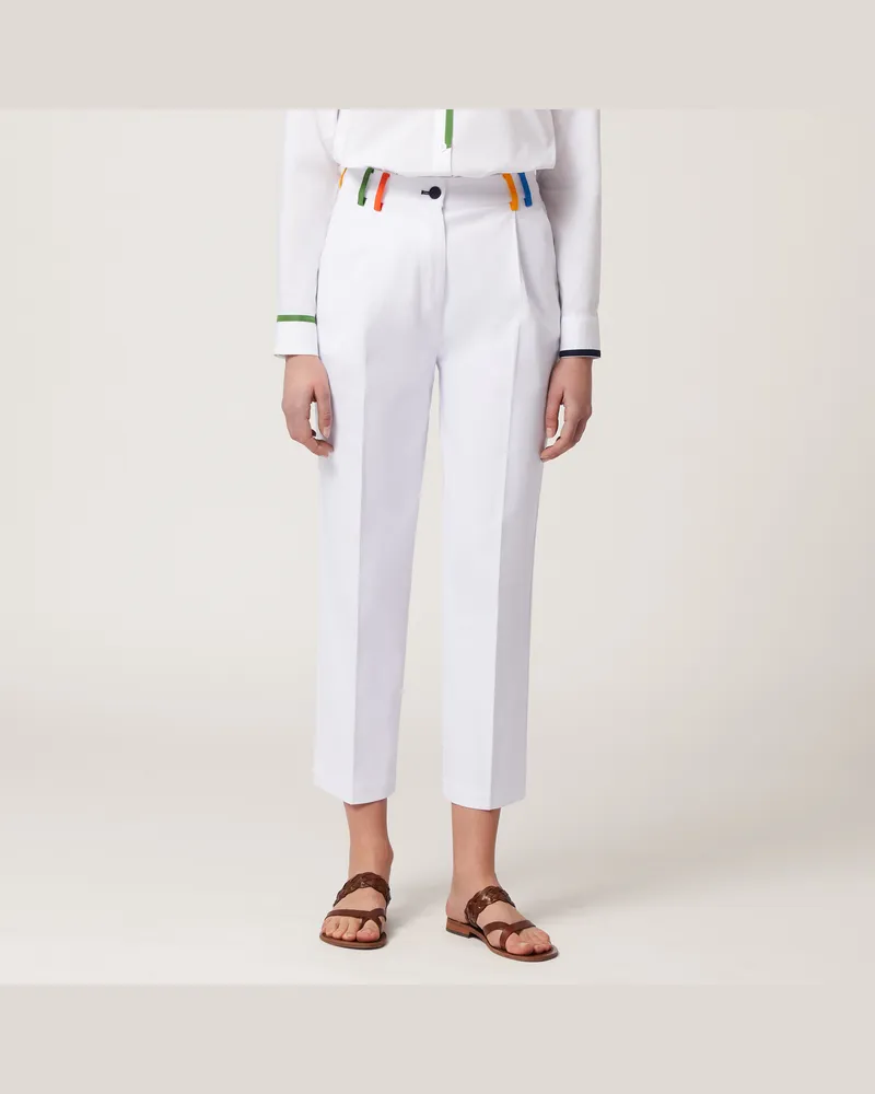 Harmont & Blaine Pantaloni Dettagli Colorati Bianco