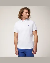 Harmont & Blaine Polo Con Lettering E Logo Bianco