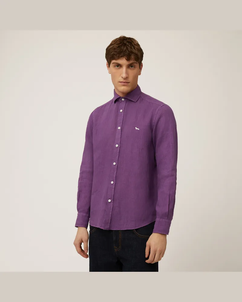 Harmont & Blaine Camicia in puro lino Viola