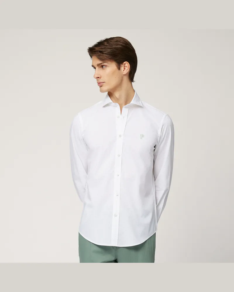 Harmont & Blaine Camicia Narrow Fit Cotone Verde