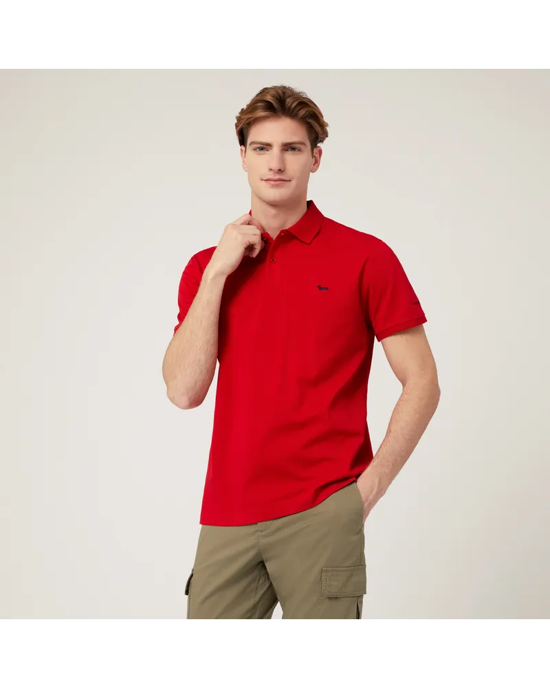 Harmont & Blaine Polo Con Lettering E Logo Rosso