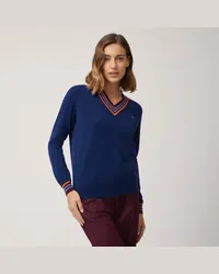 Harmont & Blaine Pullover Con Dettagli Rigati Blu