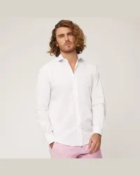 Harmont & Blaine Camicia In Popeline Di Cotone Stretch Bianco