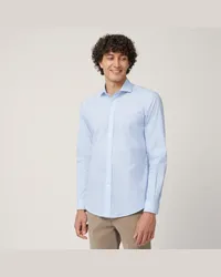 Harmont & Blaine Camicia Con Micro Motivo Celeste