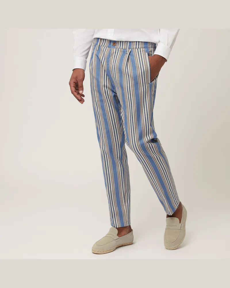 Harmont & Blaine Pantaloni Chino A Righe Lavanda