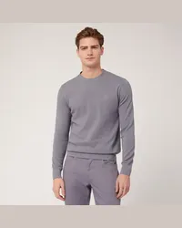 Harmont & Blaine Pullover Girocollo Texture 3D Grigio