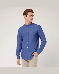 Harmont & Blaine Camicia Con Collo Alla Coreana Blu