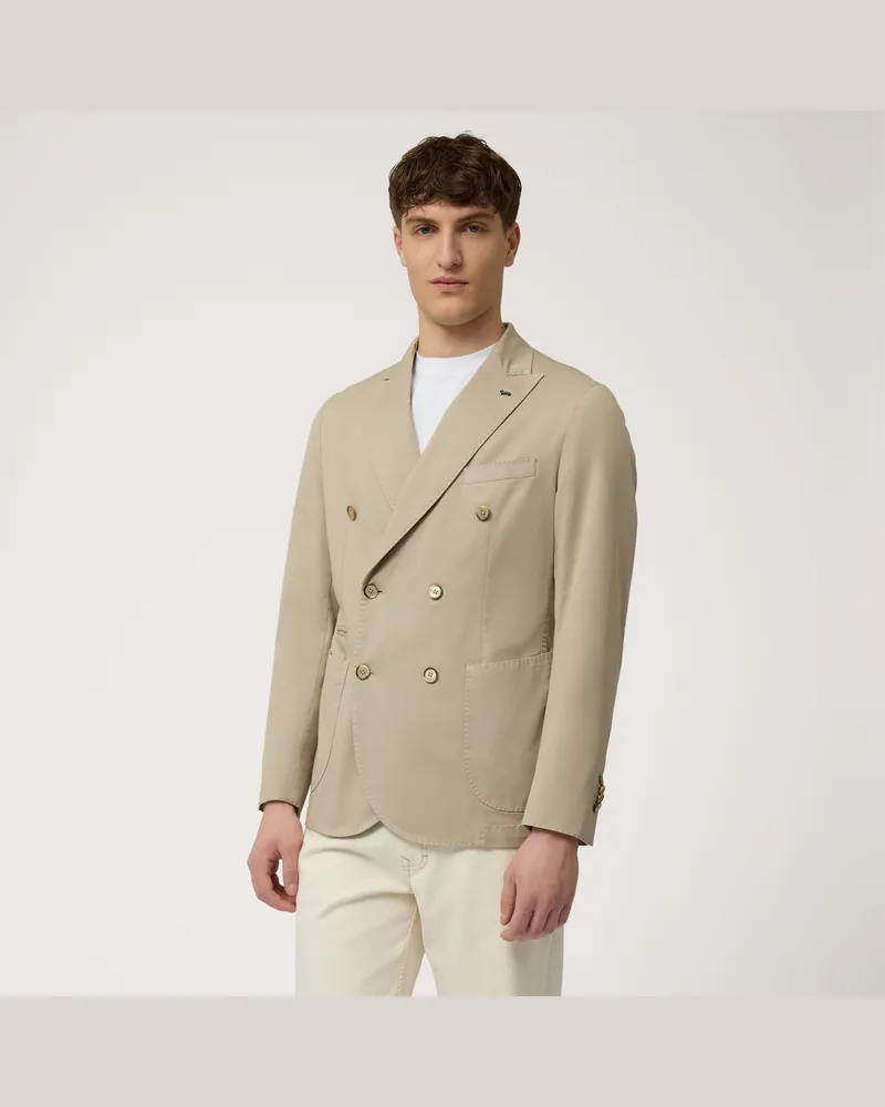 Harmont & Blaine Giacca Doppiopetto In Cotone Beige