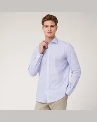 Harmont & Blaine Camicia Narrow Micro Motivo Blu