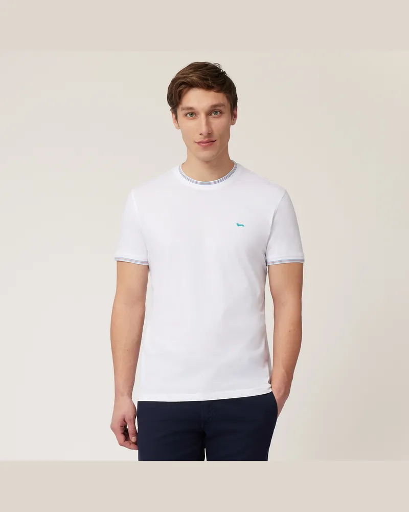 Harmont & Blaine T-Shirt Con Dettagli Rigati Bianco