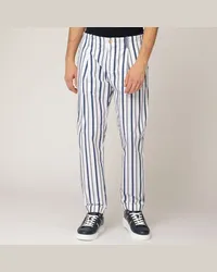 Harmont & Blaine Pantaloni Chino A Righe Bianco