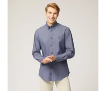 Camicia Narrow Fit In Cotone - Uomo Camicie Grigio