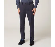 Pantalone Chino Narrow In Cotone Armaturato - Uomo Pantaloni Light Blue