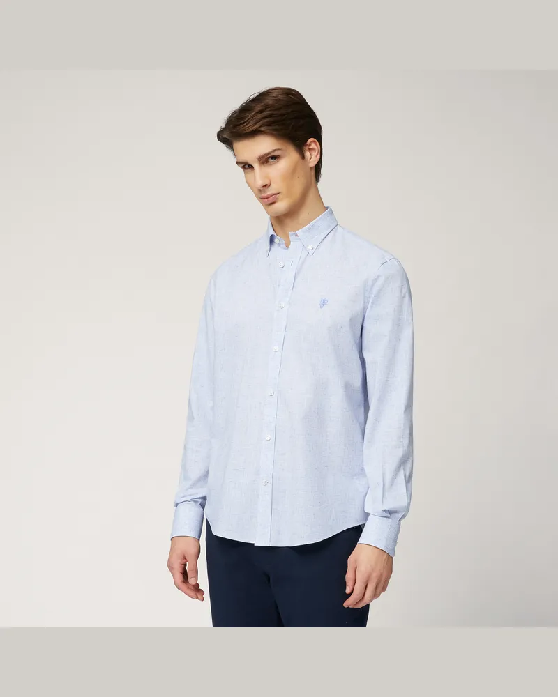 Harmont & Blaine Camicia In Cotone E Lyocell Azzurro