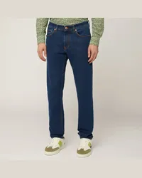 Harmont & Blaine Pantaloni In Denim Con Inserti Blu