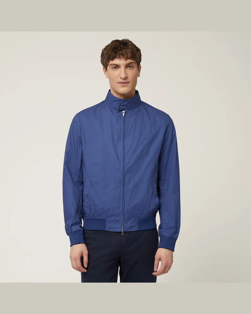 Harmont & Blaine Bomber In Cotone Paper Touch Blu