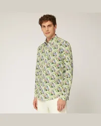 Harmont & Blaine Camicia In Popeline Di Cotone Con Stampa Floreale Bianco