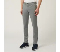 Pantalone Essentials In Cotone Stretch - Uomo Essentials  Grigio