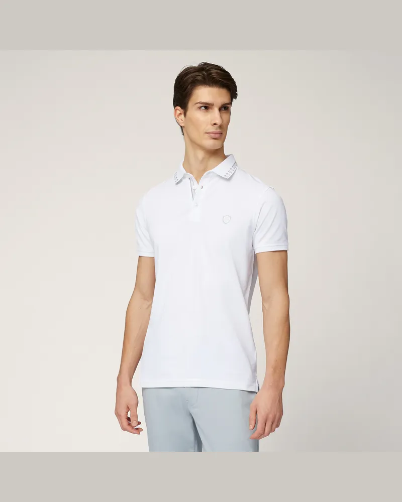 Harmont & Blaine Polo Con Patch Logata Bianco