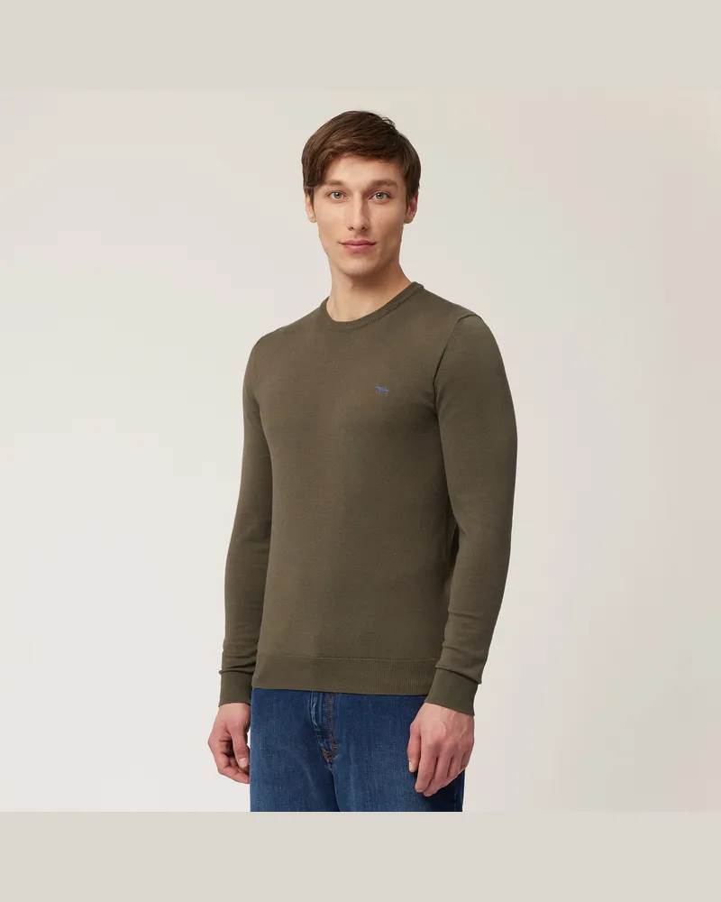 Harmont & Blaine Pullover In Cotone E Cashmere Verde