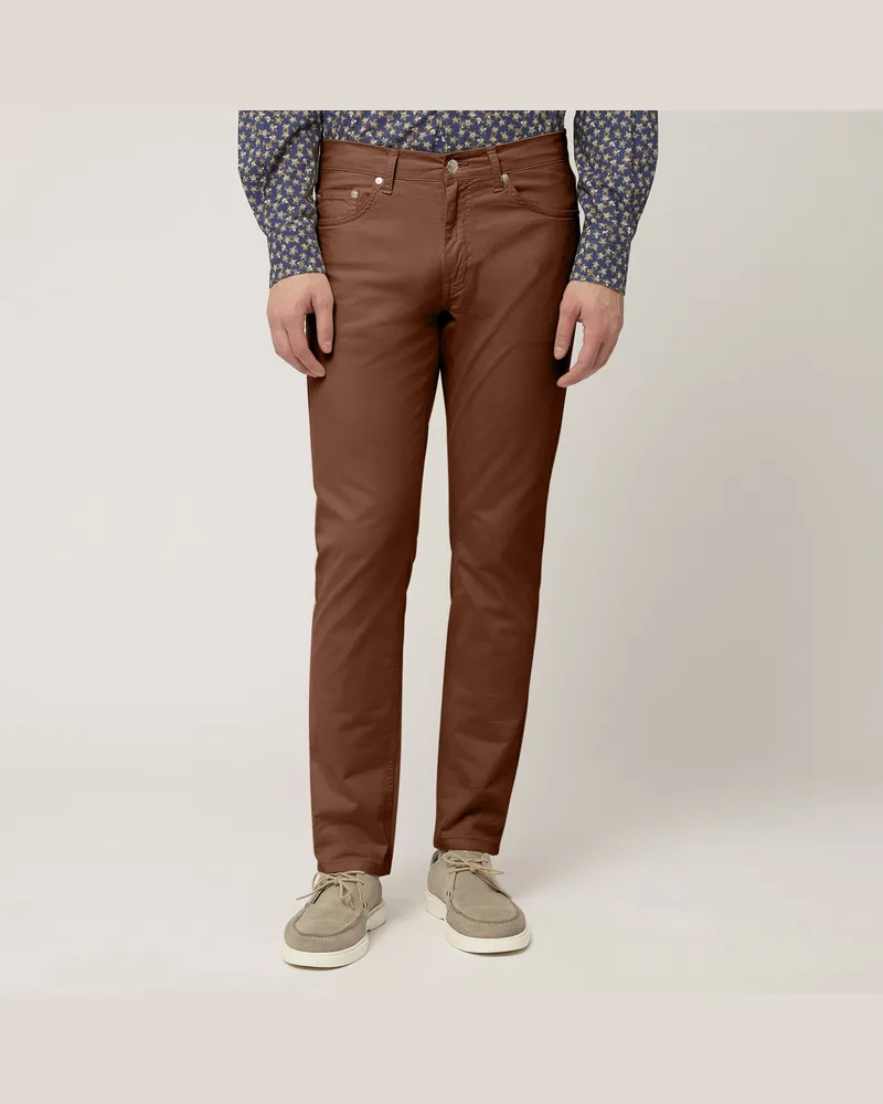 Harmont & Blaine Pantaloni In Denim Colorato Terra