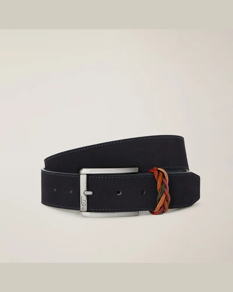 Harmont & Blaine Cintura Passante Intrecciato Blu