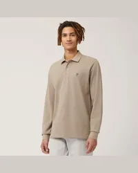 Harmont & Blaine Polo Maniche Lunghe In Cotone Beige