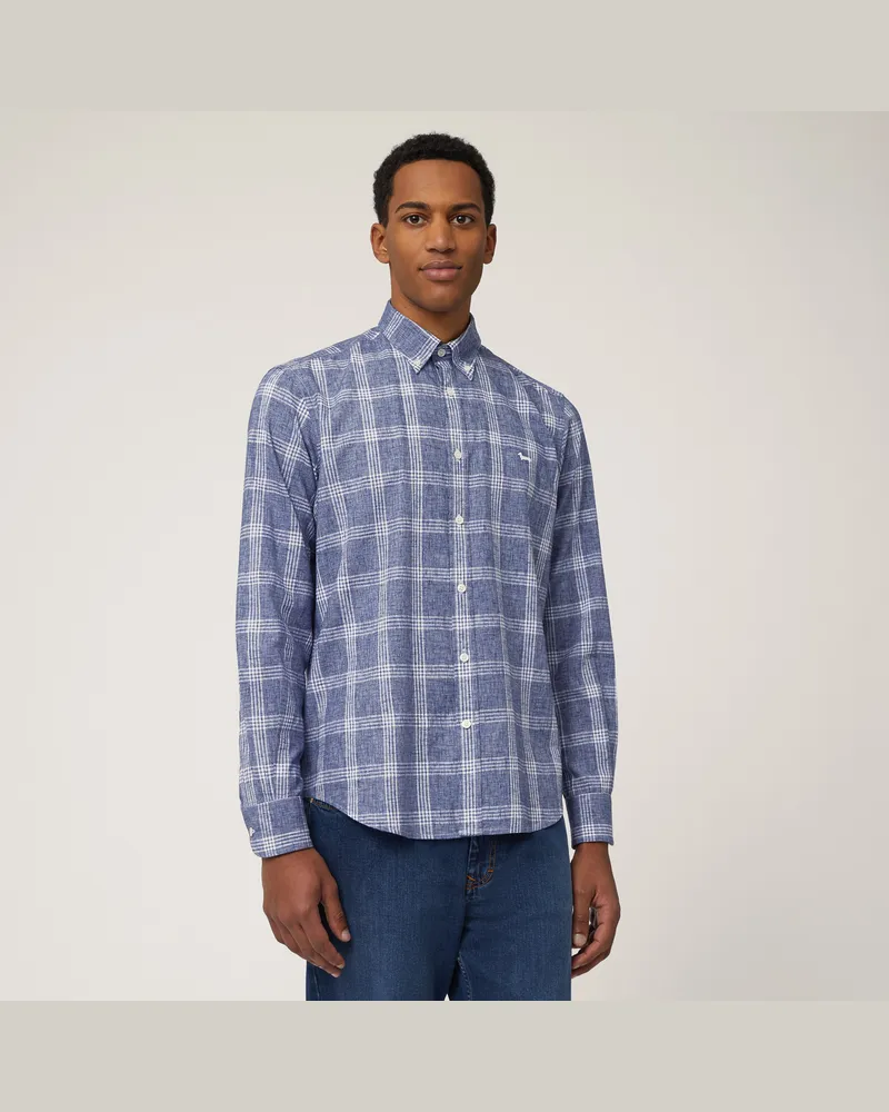 Harmont & Blaine Camicia Tartan Regular Fit Blu