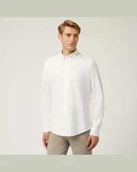 Harmont & Blaine Camicia Essentials In Cotone Tinta Unita Bianco