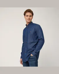 Harmont & Blaine Camicia Regular Denim Blu