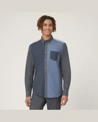 Harmont & Blaine Camicia Piazzetta 4 Tessuti Blu