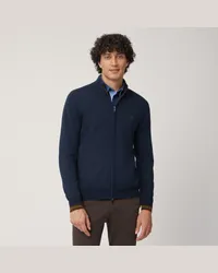 Harmont & Blaine Maglia Full-Zip Stampa Interna Blu