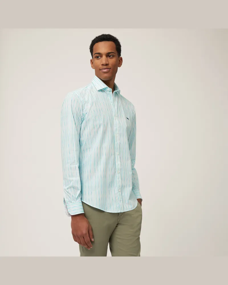 Harmont & Blaine Camicia A Righe Sfumate Verde