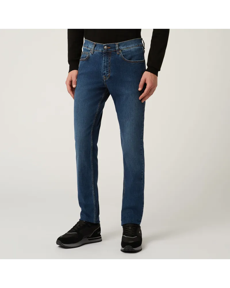 Harmont & Blaine Pantalone Denim Essentials 5 Tasche Blu