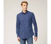 Camicia Hbj Con Microfantasia All-over - Uomo Camicie Blu