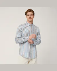 Harmont & Blaine Camicia In Cotone A Righe Celeste