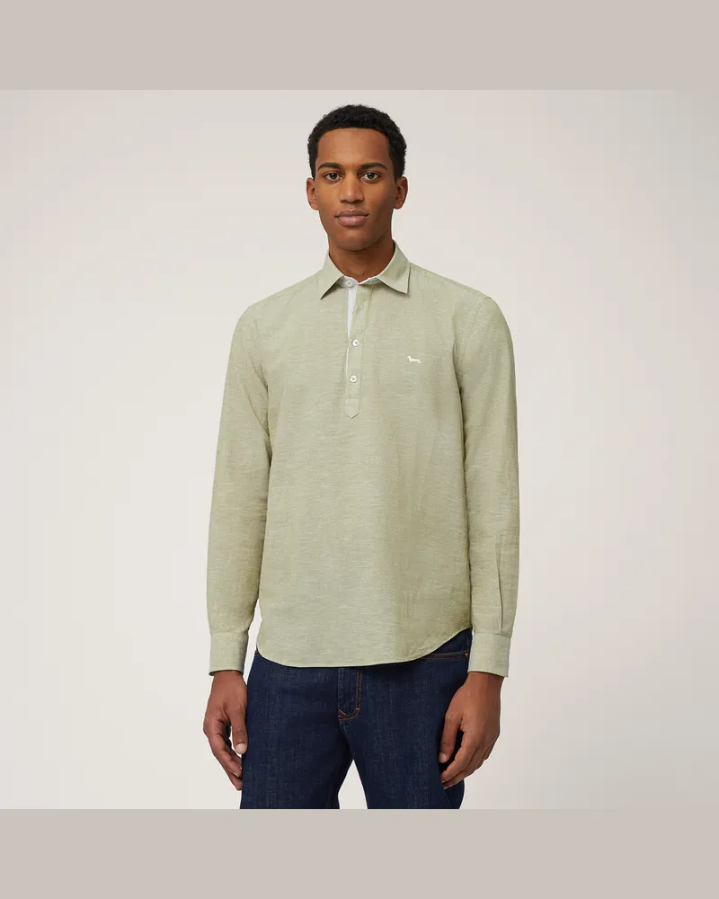 Harmont & Blaine Polo Camicia A Maniche Lunghe Verde